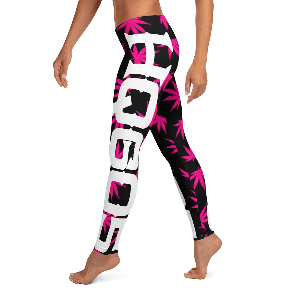 HempQuarters Pink Marijuana Leggings product image (1)