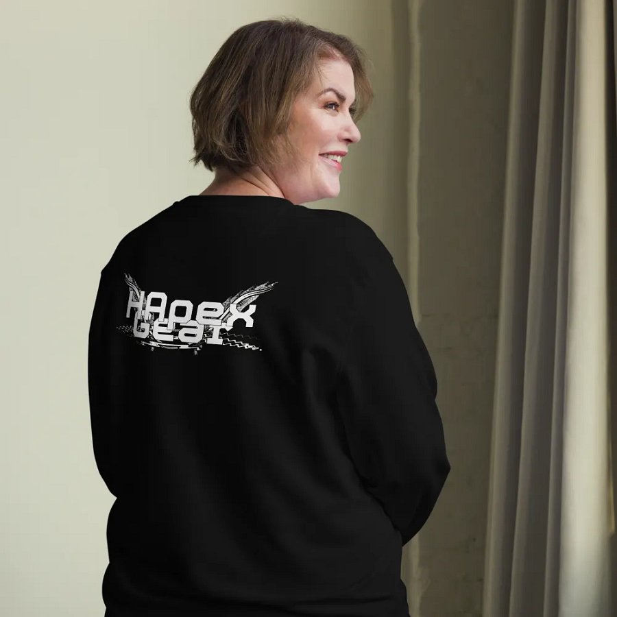 Unisex Organic Sweatshirt - White HApex Gear White Logo product image (12)