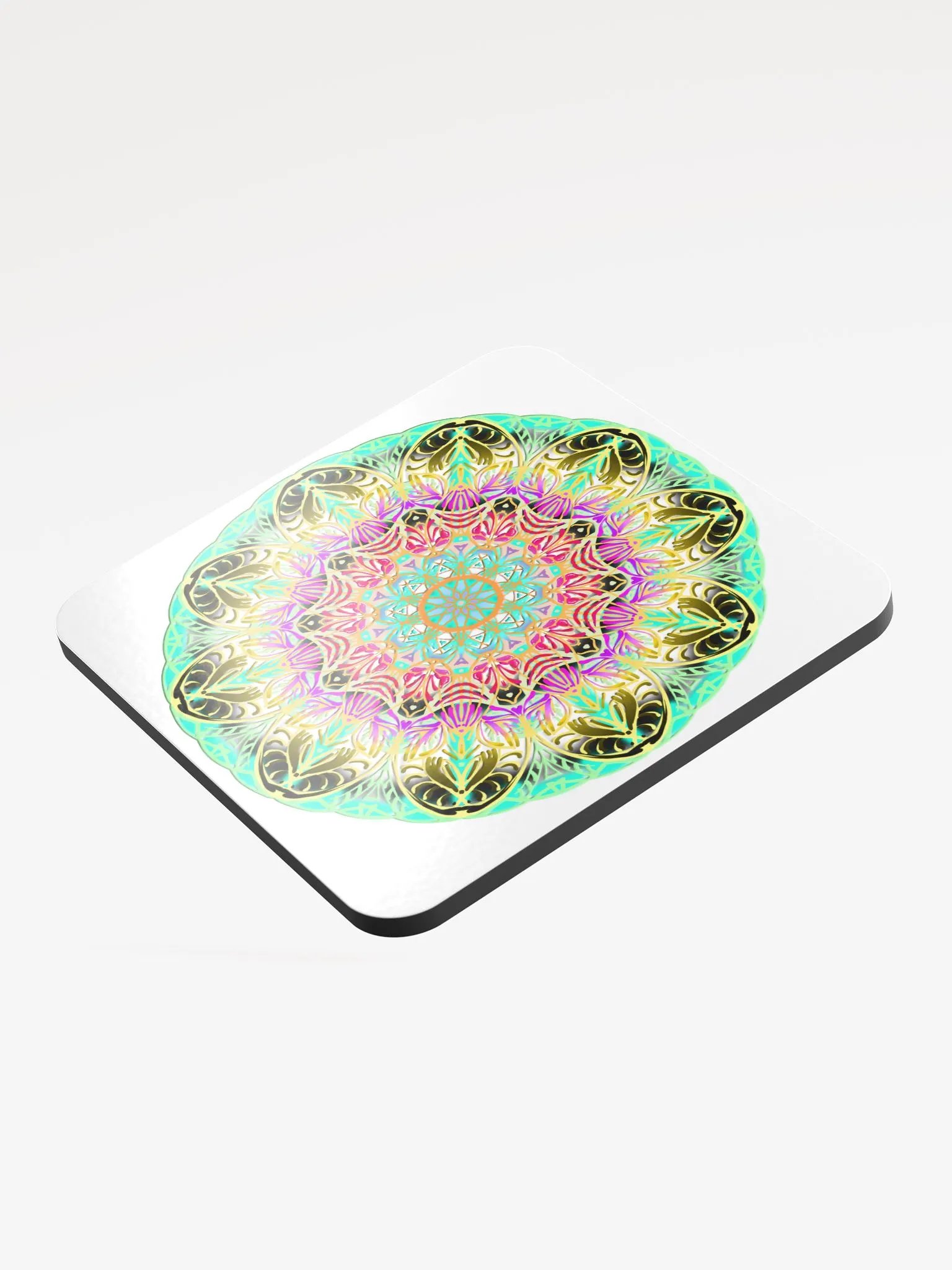 Mandala Harmony Glossed Cork Coaster product image (3)