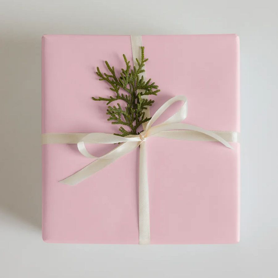 Mixed (Pink, Burgundy, Green) Solid Holiday Christmas Wrapping Paper Sheets (3) product image (11)