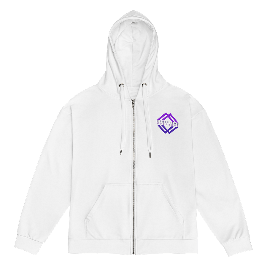 White MW Logo Unisex Zip Hoodie product image (1)