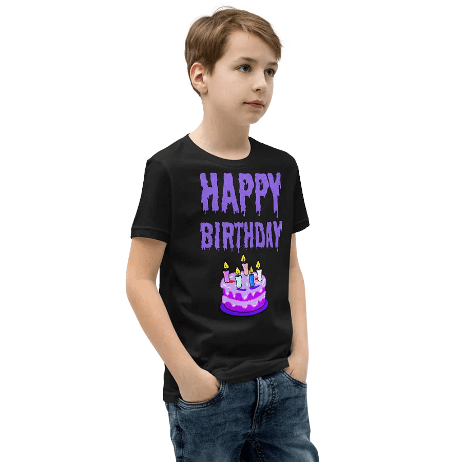 Happy Birthday (Cake With Candles) T-Shirt For Kids product image (6)