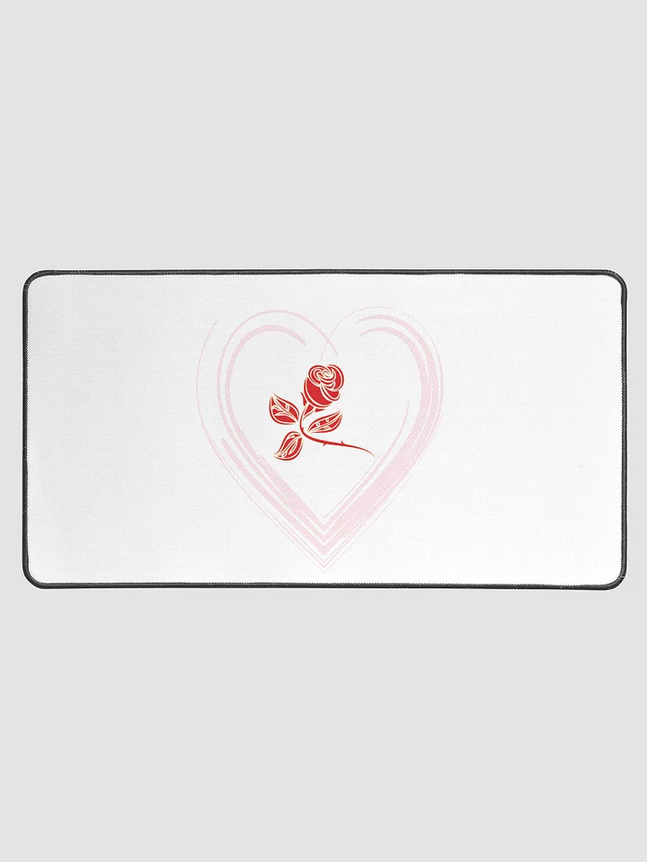 Golden Rose Heart Desk Mat product image (1)