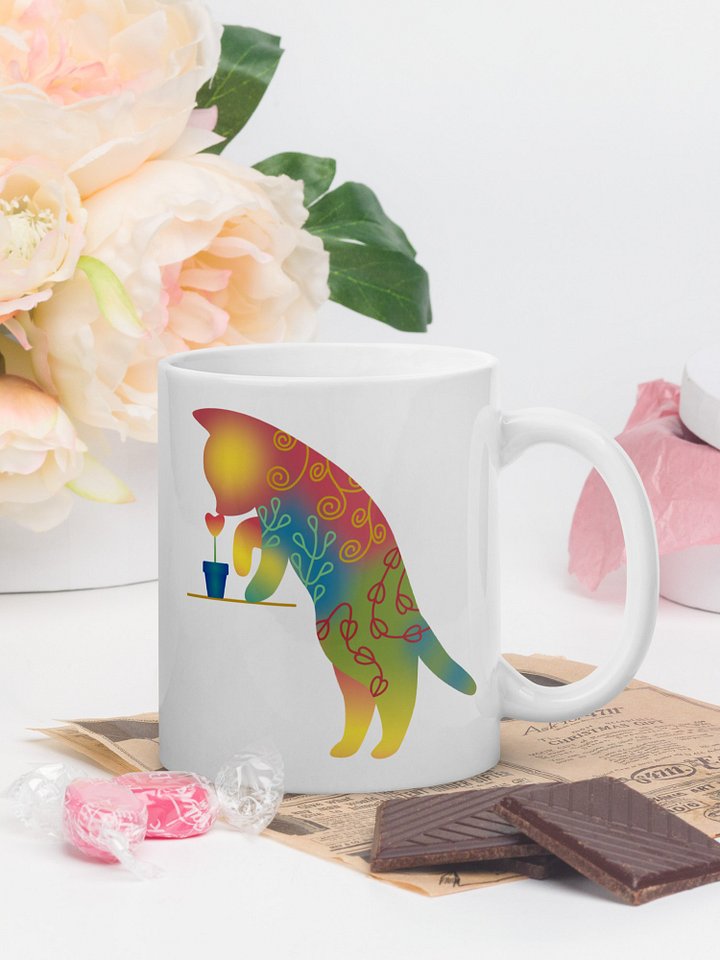 Cat Kissing Heart Plant 11 oz Mug product image (1)