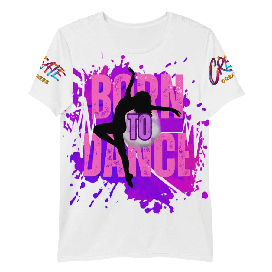 Born to Dance Her Silhouette Huge Print Athletic Tee product image (5)
