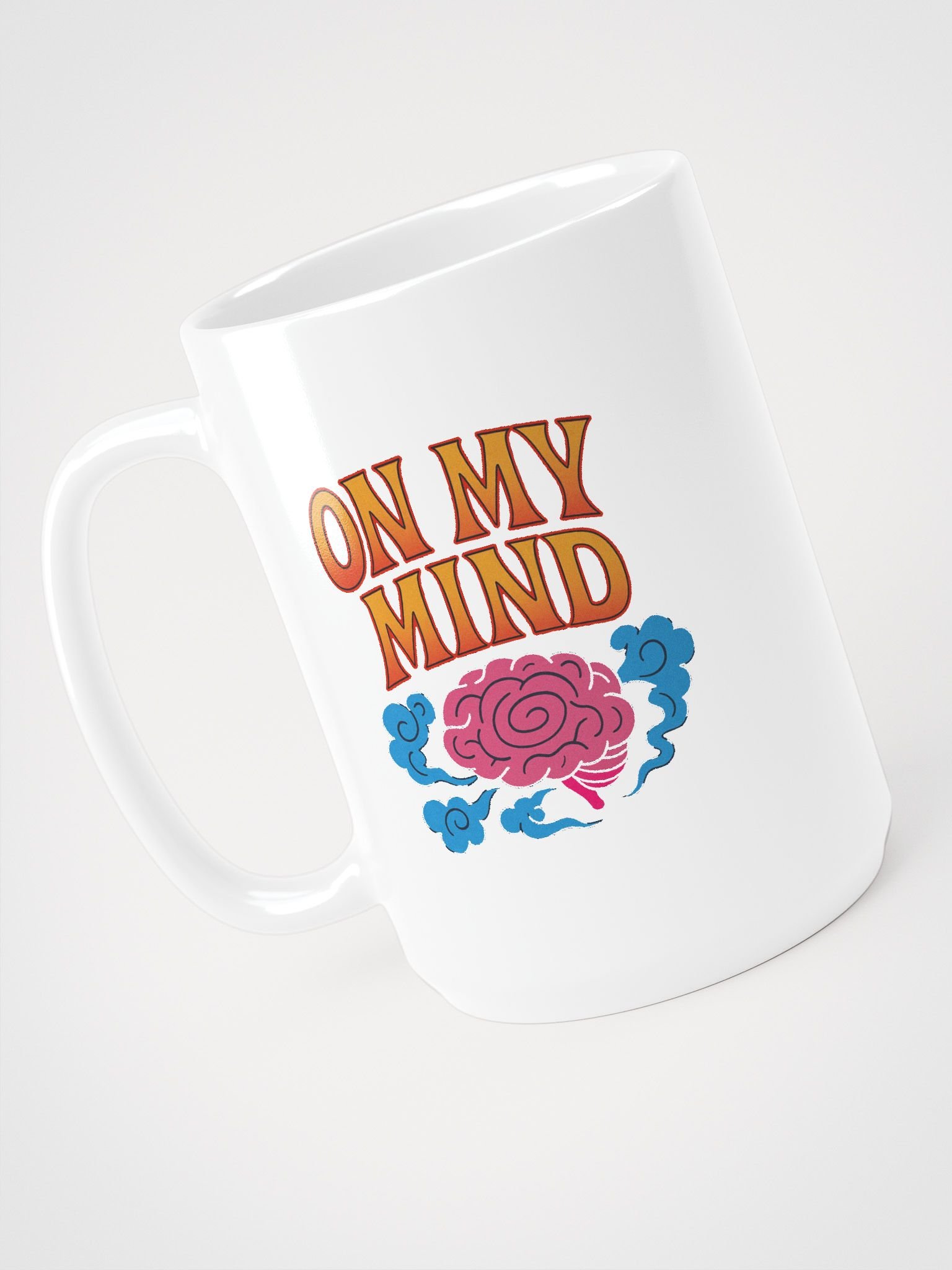 “On My Mind” Coffee Mug – Retro Streetwear Art Mug | HQ MAR Dream Edition product image (4)