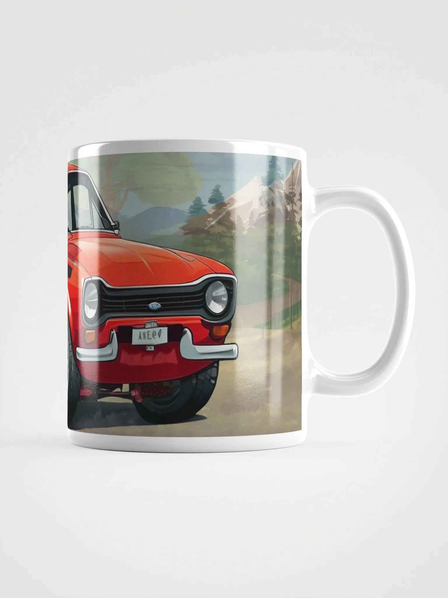 Cartoon Ford Escort MK1 Red product image (1)