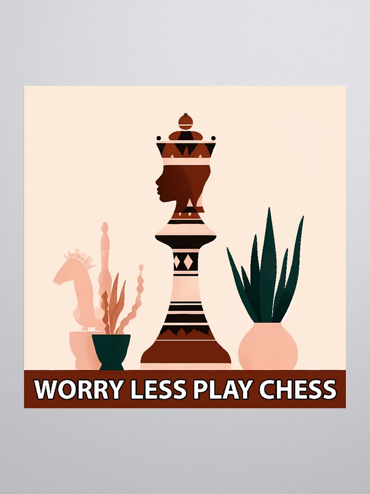 WORRY LESS PLAY CHESS STICKER product image (1)