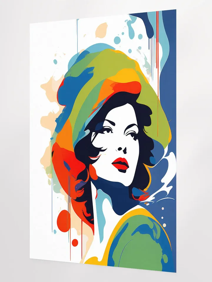 Abstract Woman v3 - Girly - Vintage Style Poster - Large 24x36 Inches product image (2)
