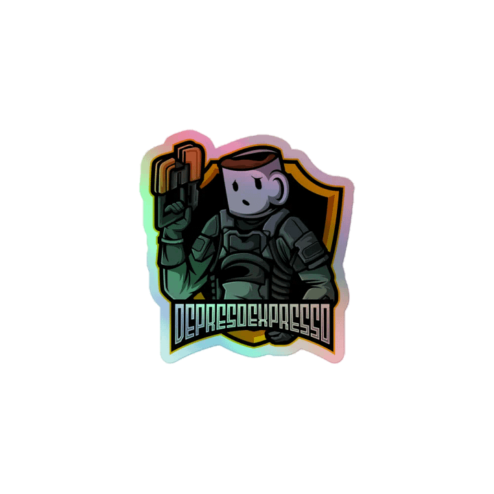 Depreso Logo Kiss-Cut Holographic Stickers product image (1)