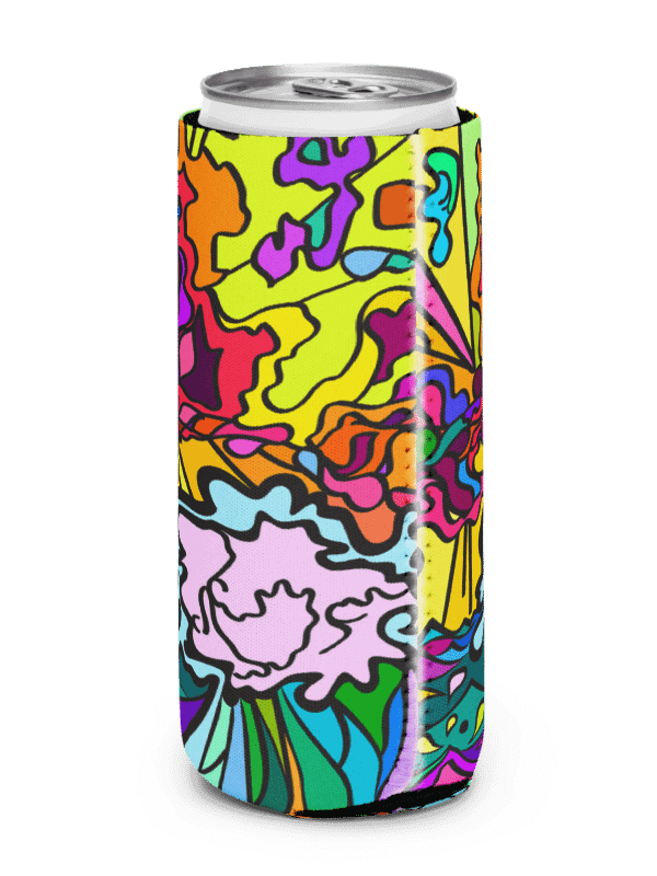 Vibrant Swirls Can Cooler - Wave at Sunset product image (2)