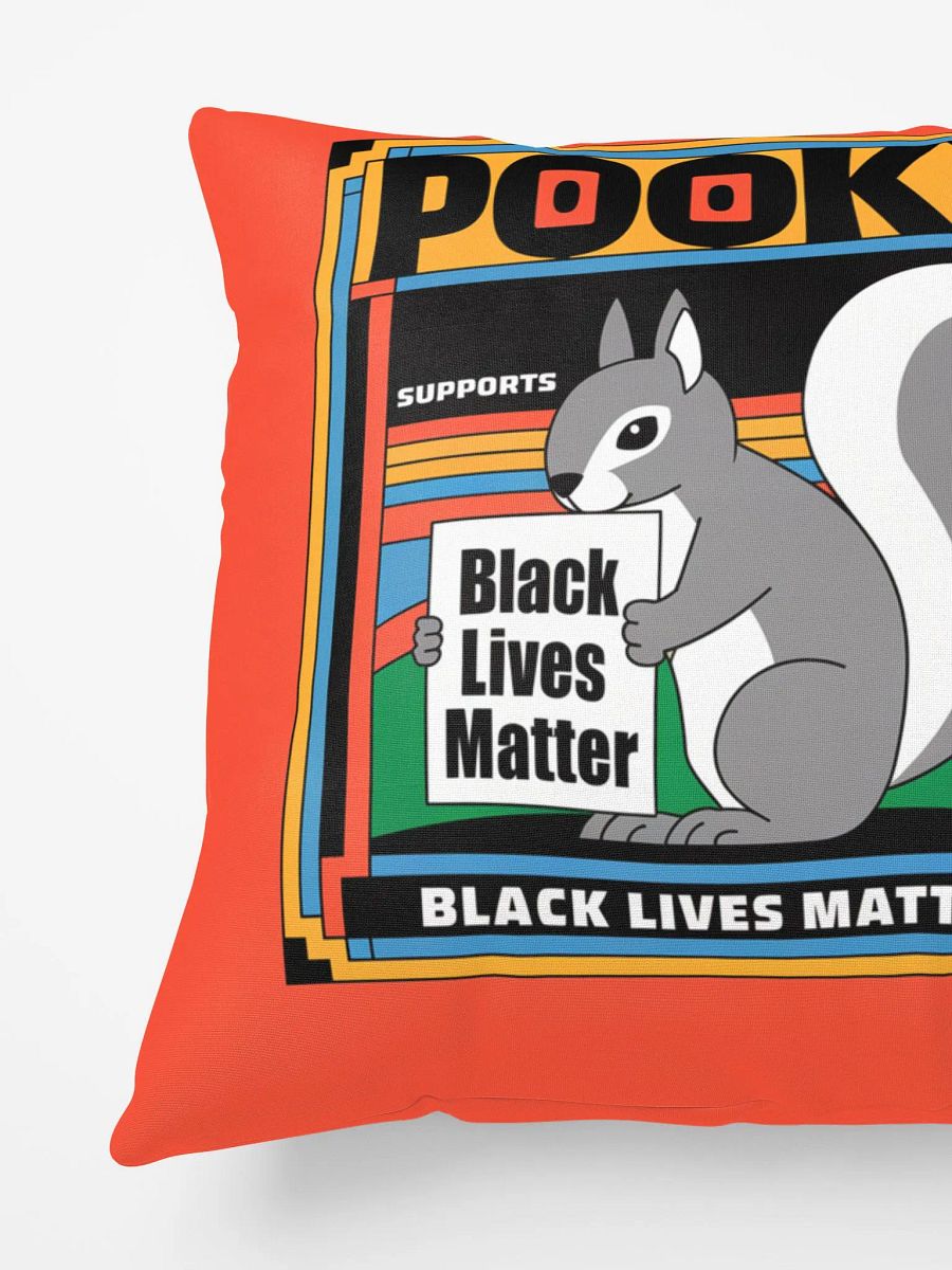 Comfy Pillow: Pooky the squirrel, BLM Red Border product image (5)