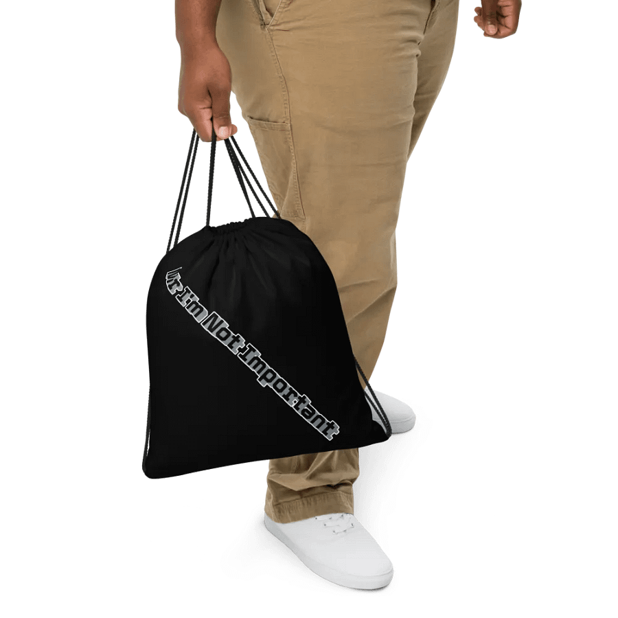 Drawstring Bag - Black - Mr I'm Not Important product image (5)