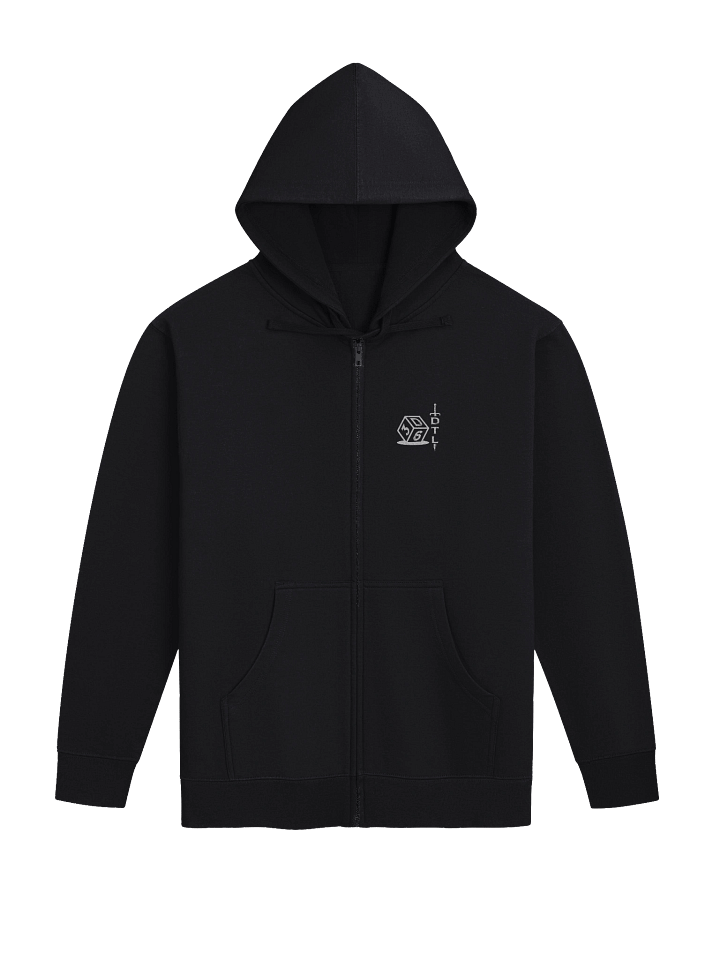 3d6 DTL Vertical Logo on Dark Fleece Zip Up Hoodie product image (2)