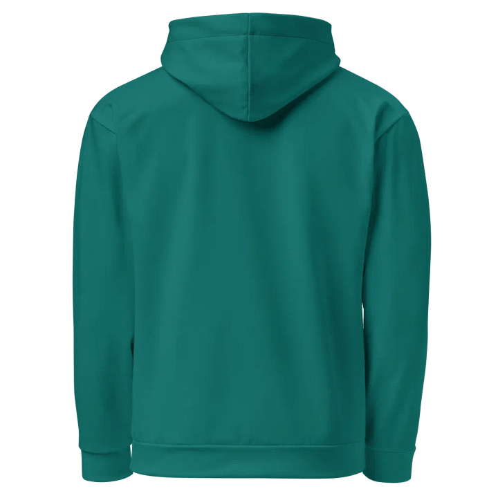 Plain Deep Sea Green Light Summer Unisex Recycled Polyester Heavyweight Premium Hoodie by Treasure Pie product image (2)