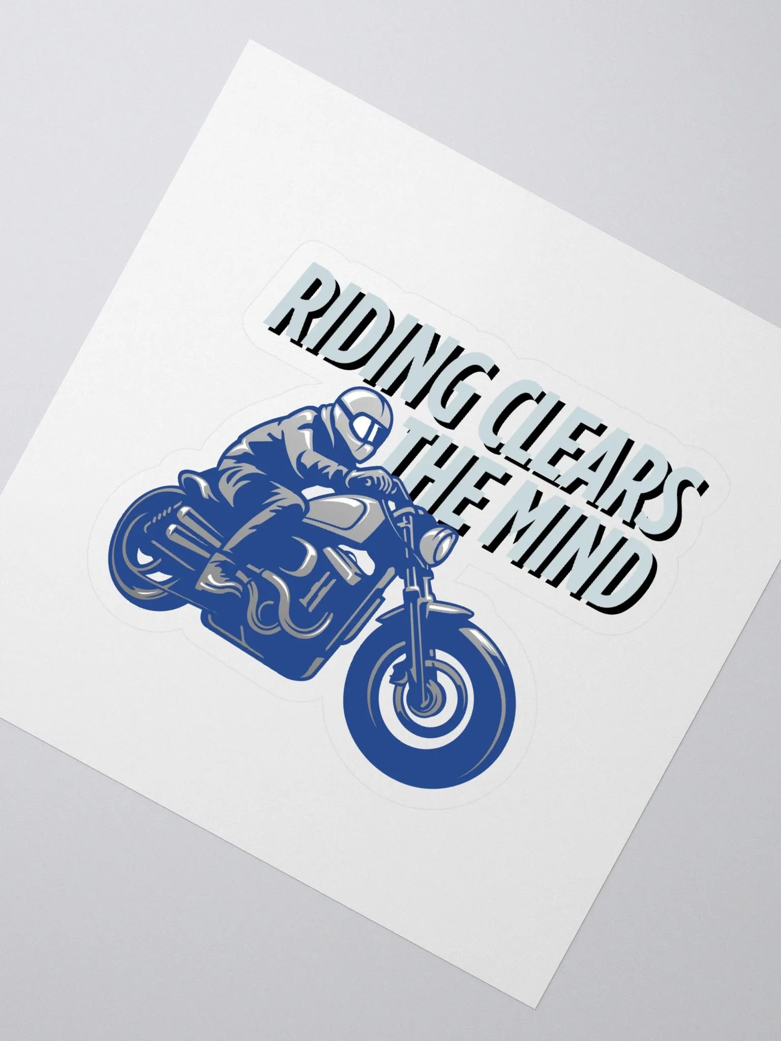 Ride Free Kiss Cut Stickers | Riding clears the mind. product image (2)