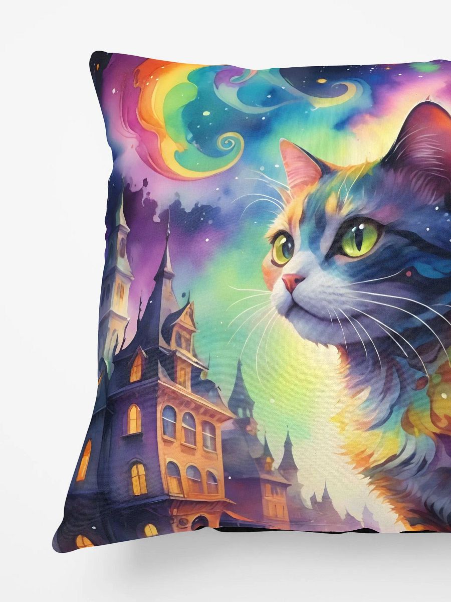 Rainbow Castle Cat Pillow product image (5)