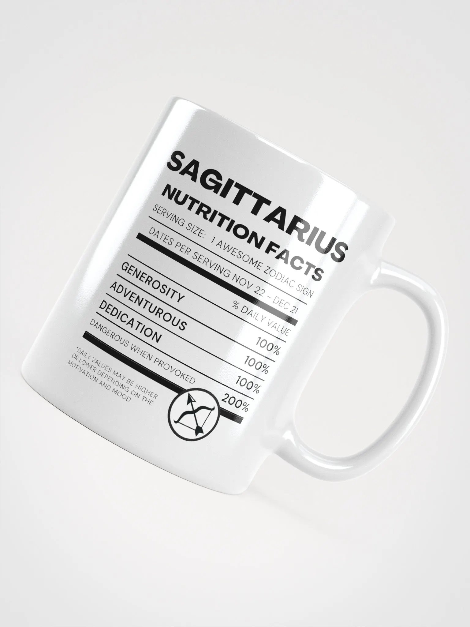 Sagittarius Nutrition Facts Mug product image (5)