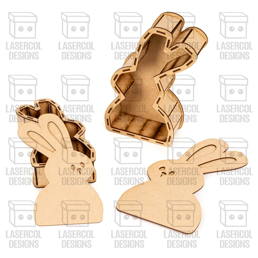 Easter Bunny Shaped Boxes Set 2 - Laser Cut Files product image (9)