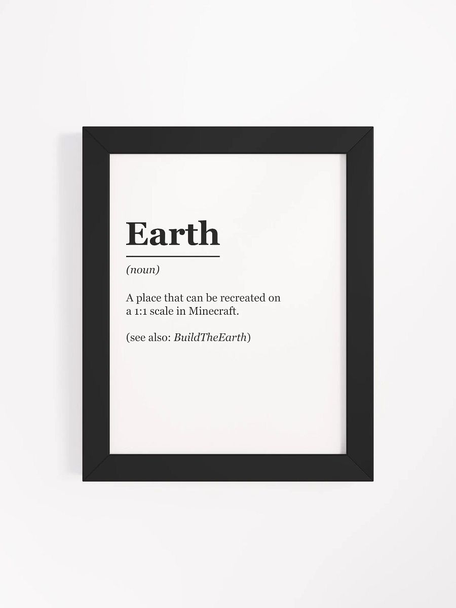 "Earth: Defined" Framed Poster product image (4)