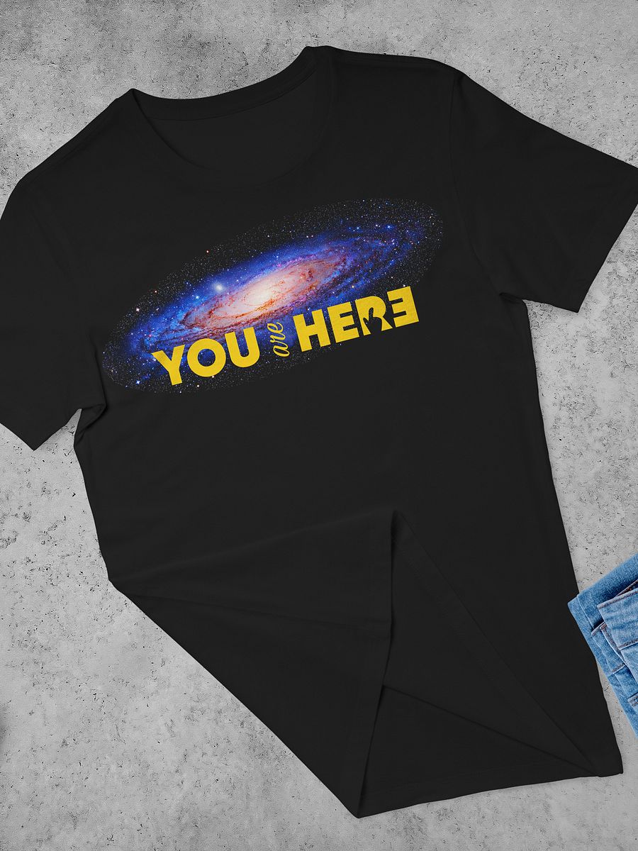 You are here: Milky Way galaxy map — Short-Sleeve Unisex T-Shirt, space t-shirt, star map product image (5)