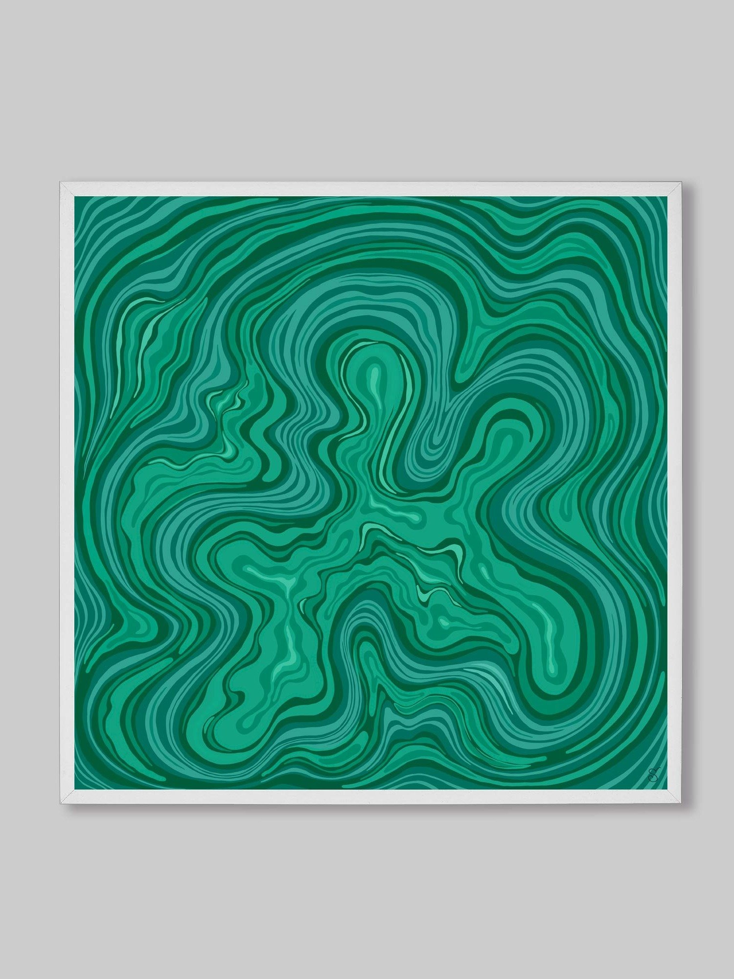 Verdant Swirls Canvas Art - Stone No. 7 product image (112)
