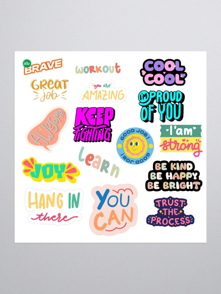 Motivational Kiss Cut Sticker Pack product image (1)