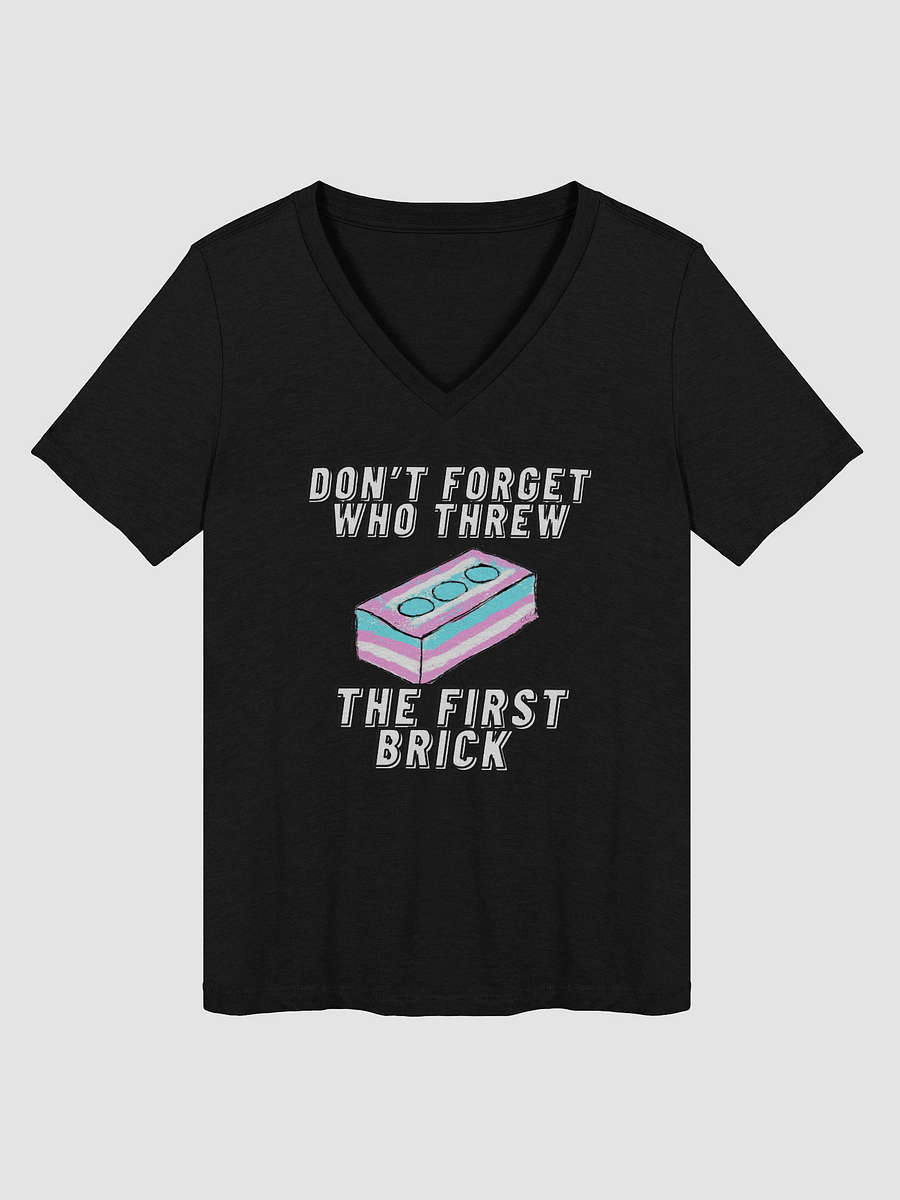 Don't Forget Who Threw The First Brick Relaxed V-Neck Tee product image (2)