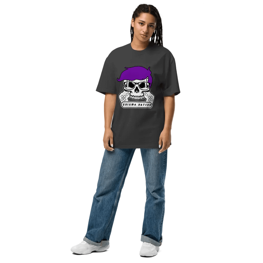 Enigma Nation AS Colour Premium Oversized Faded T-Shirt (PRINTED) product image (7)