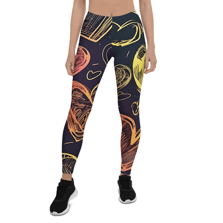 Leggings – Neon Hearts Print for Bold & Fun Style product image (1)
