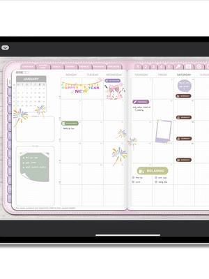 PINK 2025 planner - dated weekly digital planner #foenixstudio #digitalplanner #digitalplanner2025  #planning