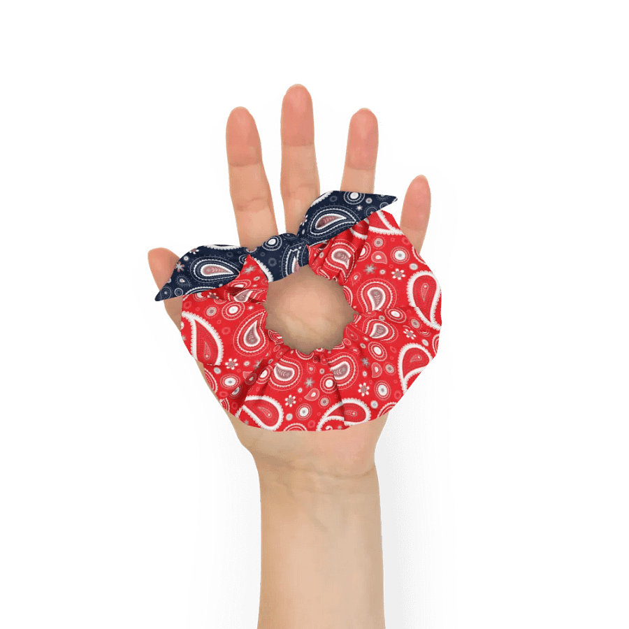 Red/Navy Paisley Dreams All-Over Print Scrunchie product image (6)