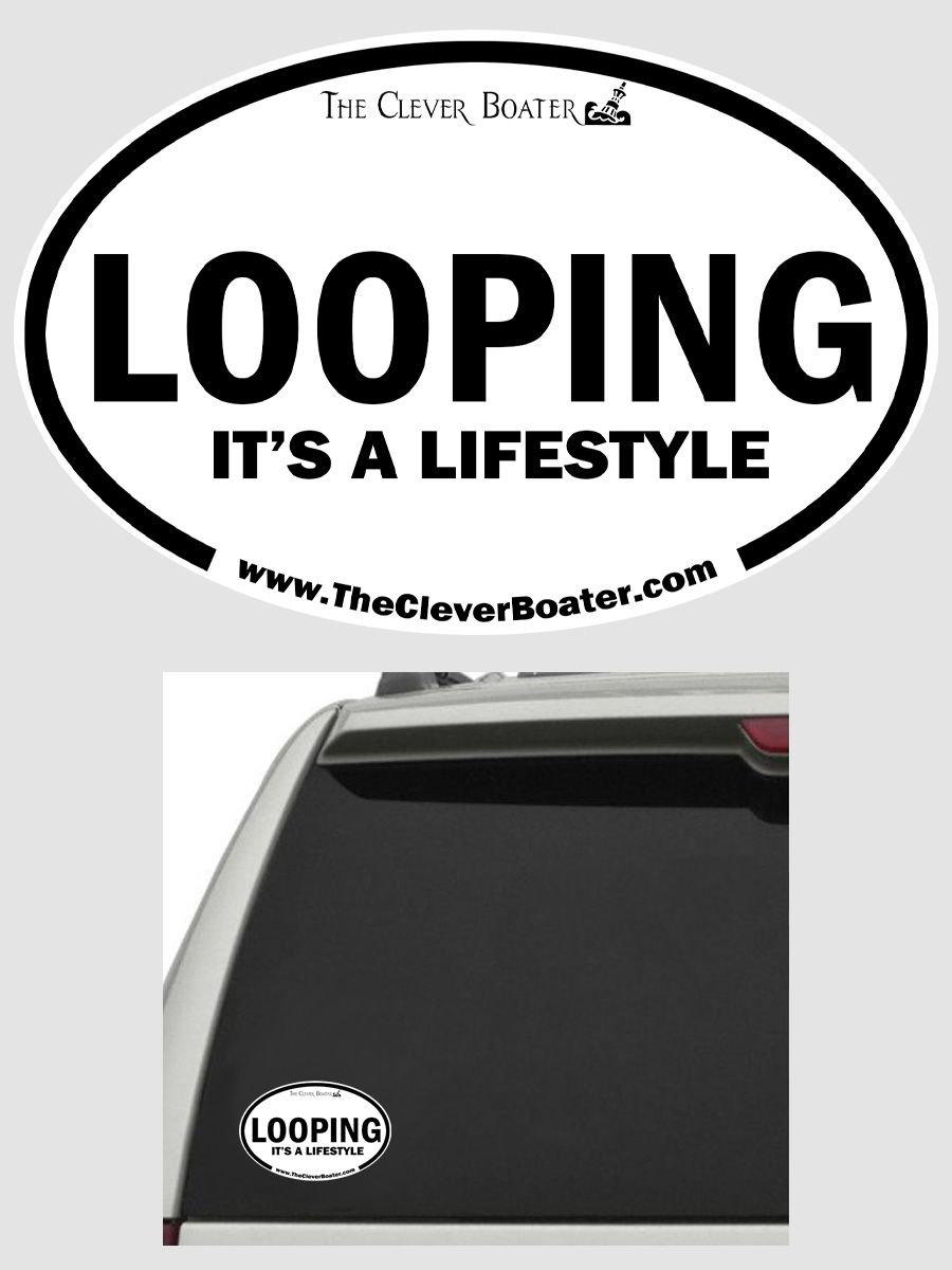 LOOPING - IT'S A LIFESTYLE - Euro style bumper sticker 4.5x3 inches product image (1)