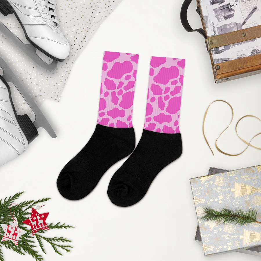 Cow Print Socks- Pink product image (17)