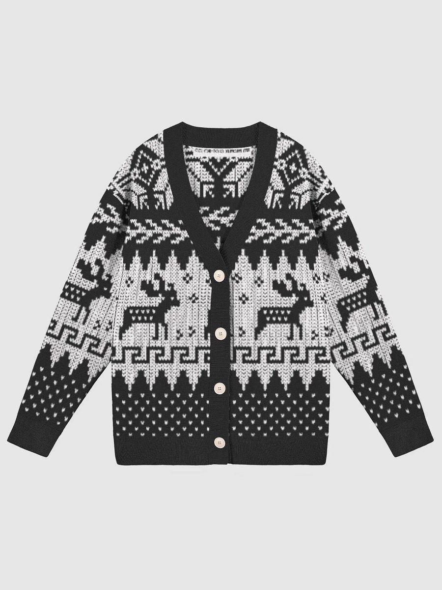 Winter Knit Black and White Deer on the Mountains product image (4)