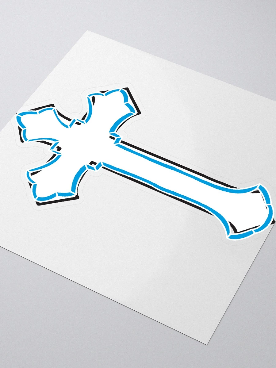 Blue & White Cross Sticker product image (3)