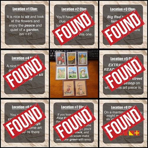 As of 1 o'clock the only one I don't know has been found is location 1