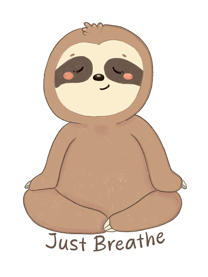 Just Breathe Sloth Mental Health product image (1)