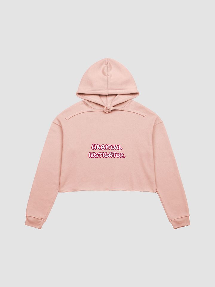 HABITUAL INSTIGATOR (lined design, #A6073C) fleece cropped hoodie product image (10)