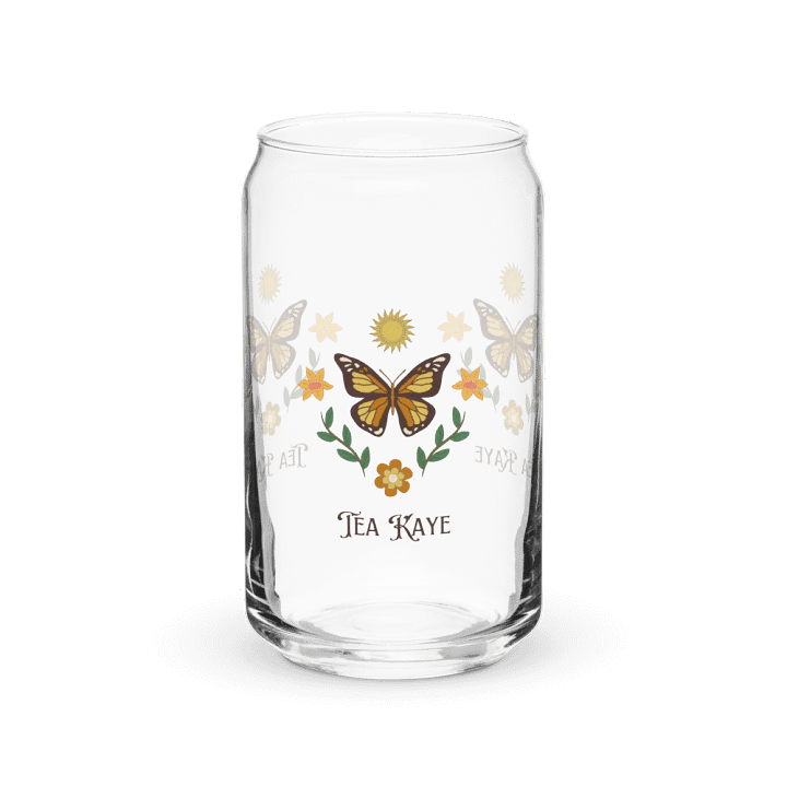 Butterfly Bliss Iced Coffee Glass product image (1)