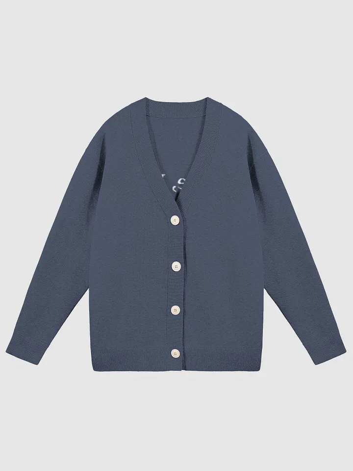 Peace, Love and Paris with Monuments Parisian Chic Knitted Cardigan | Blue product image (2)