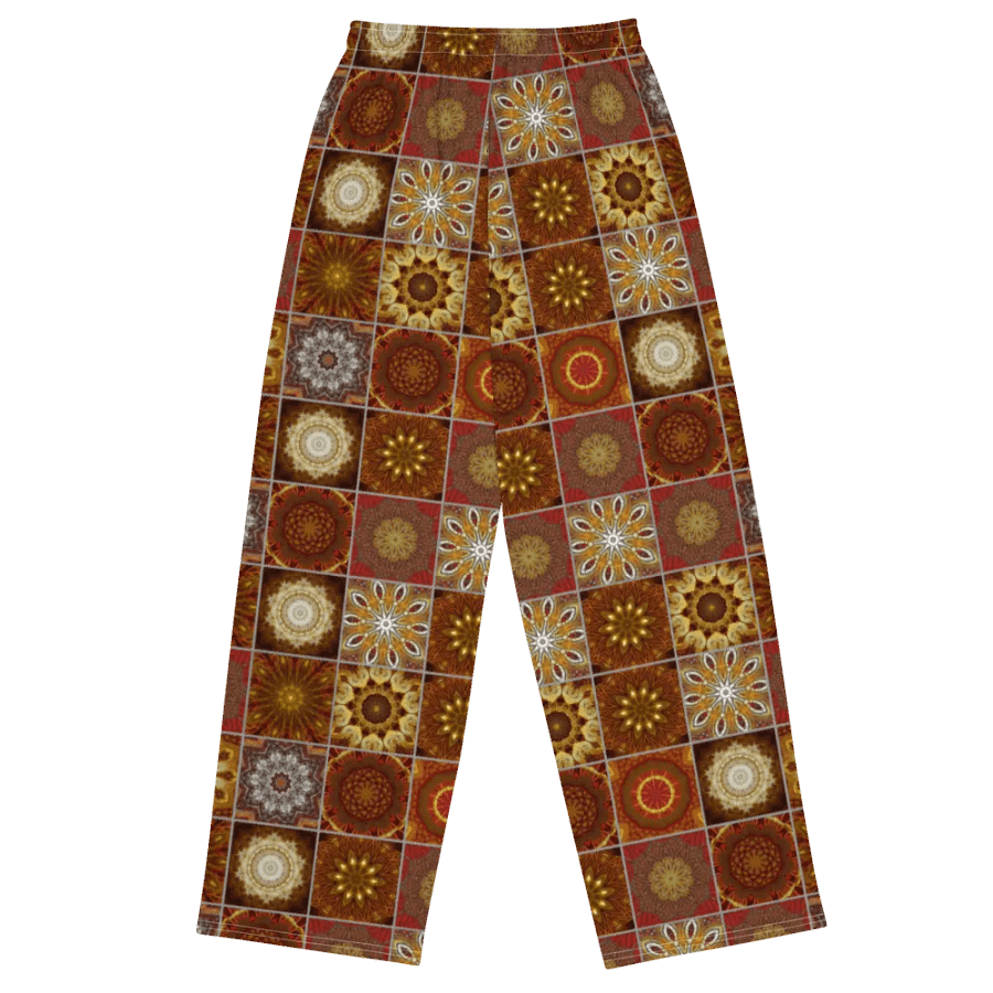 Gold Crazy Quilt Wideleg Pants product image (1)