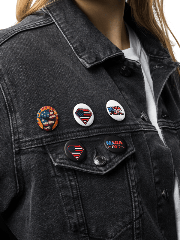 Set of 5 Button Pins: Dark MAGA Diamond product image (3)