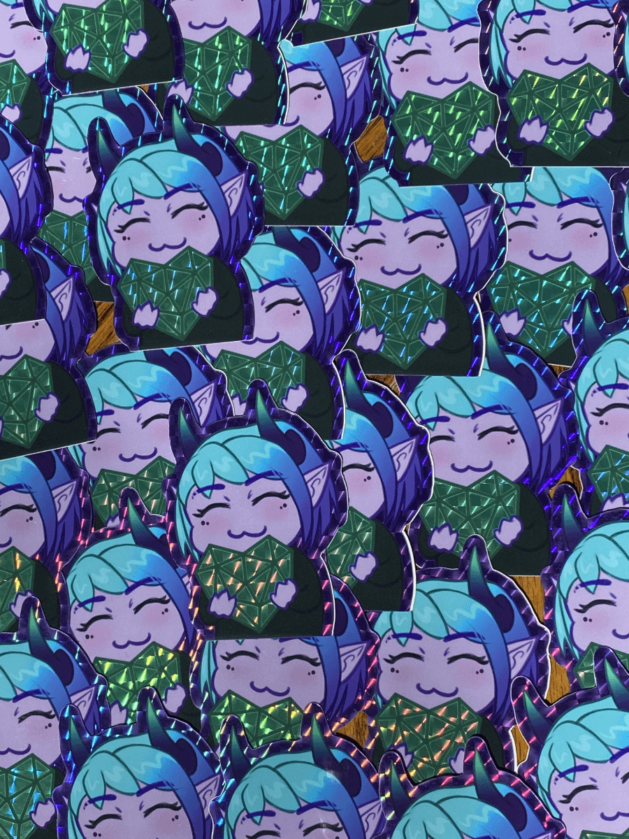 Shiva Heart Prismatic Waterproof Sticker product image (2)