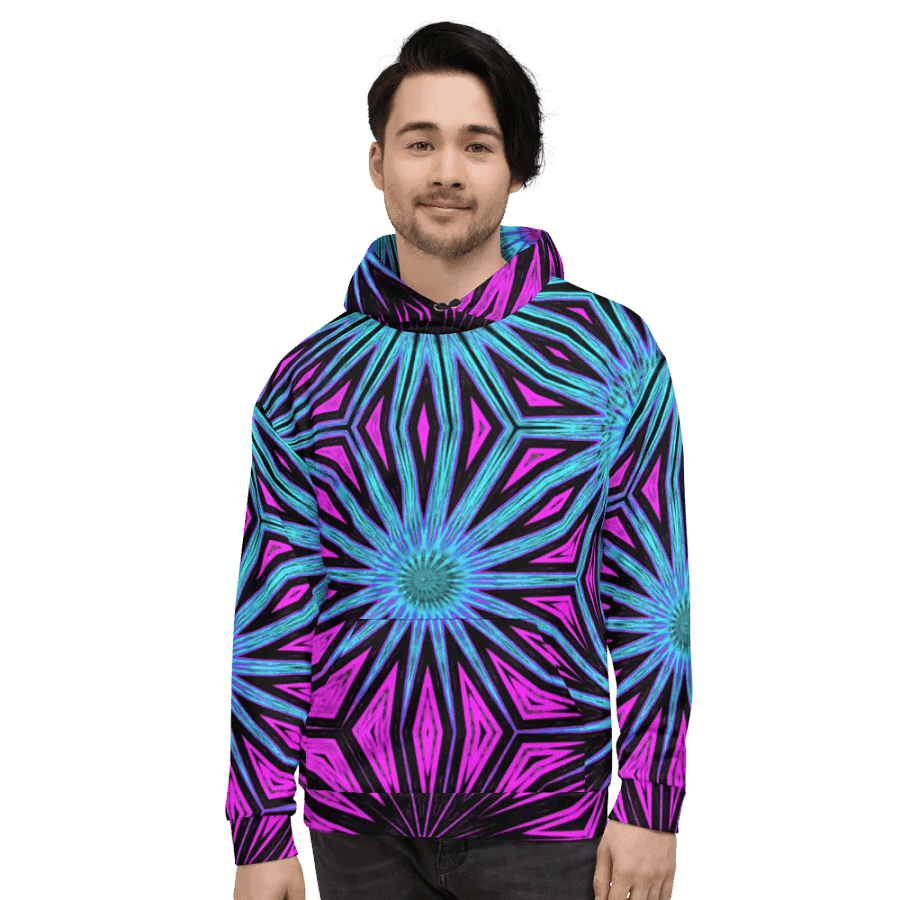 Abstract Modern Colourful Circles Unisex Pull Over Hoodie product image (6)