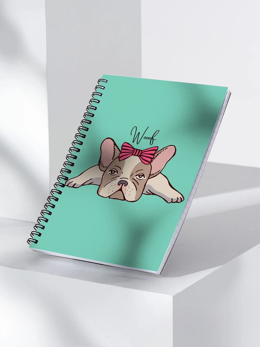 Girly French Bulldog Spiral Notebook product image (4)