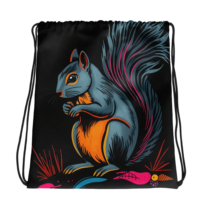 Vibrant Squirrel All-Over Drawstring Bag product image (1)