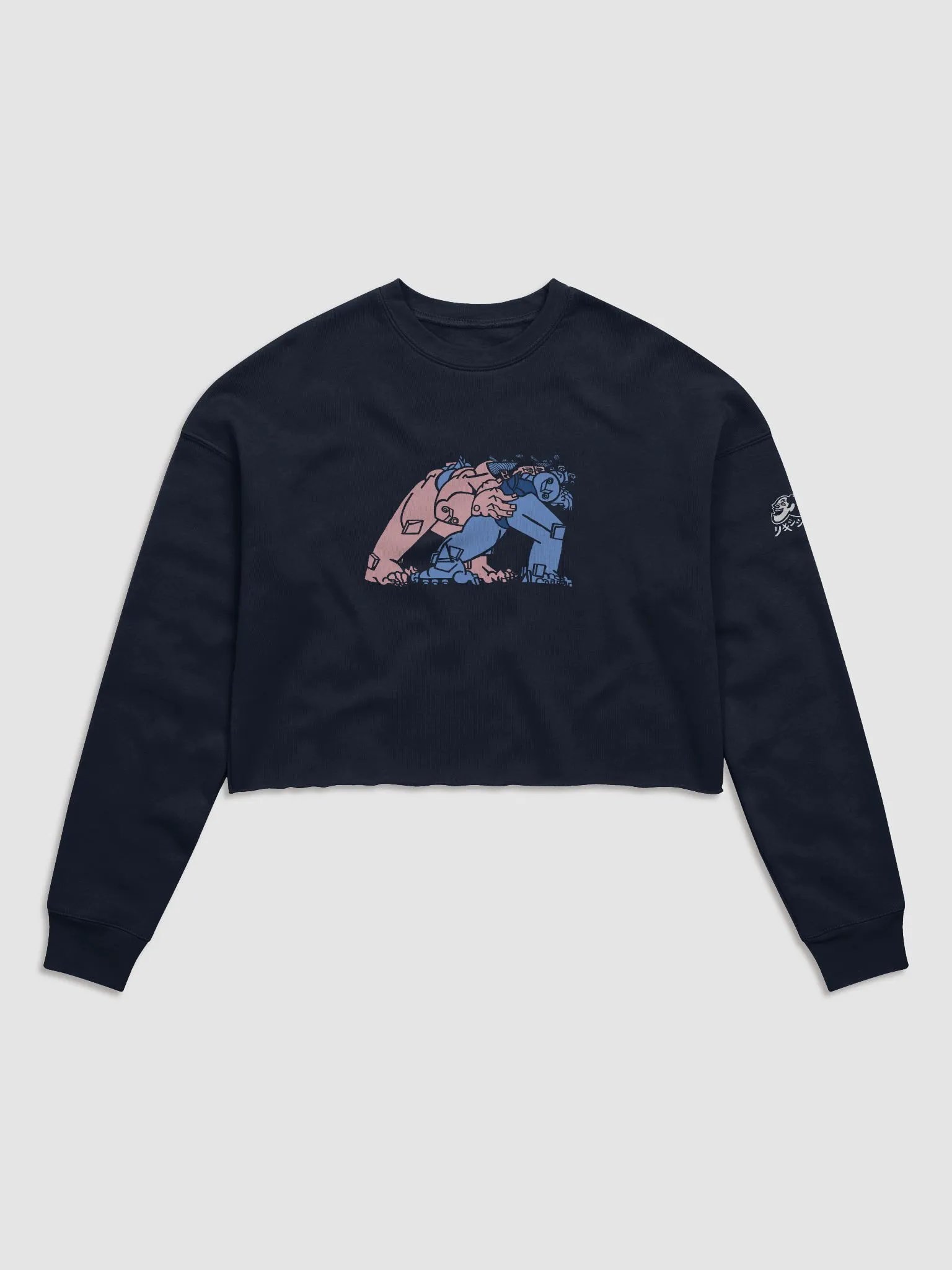 o s h i t a o s h i (d a r k) //F L E E C E C R O P S W E A T S H I R T product image (1)