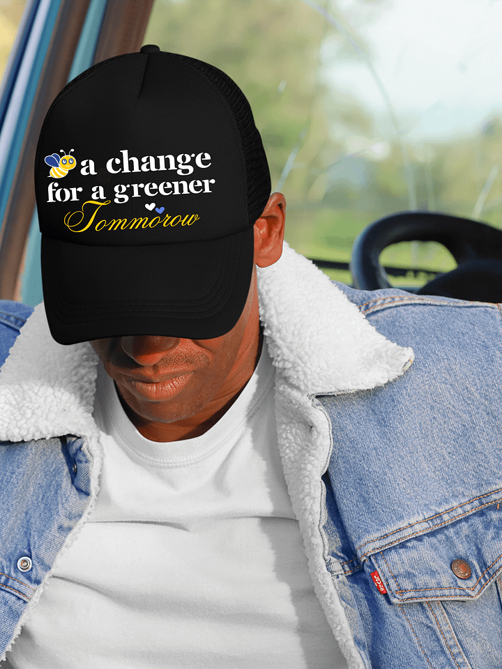 Bee A Change For a Greener Tomorrow, Earth Day Form Trucker Hat product image (1)