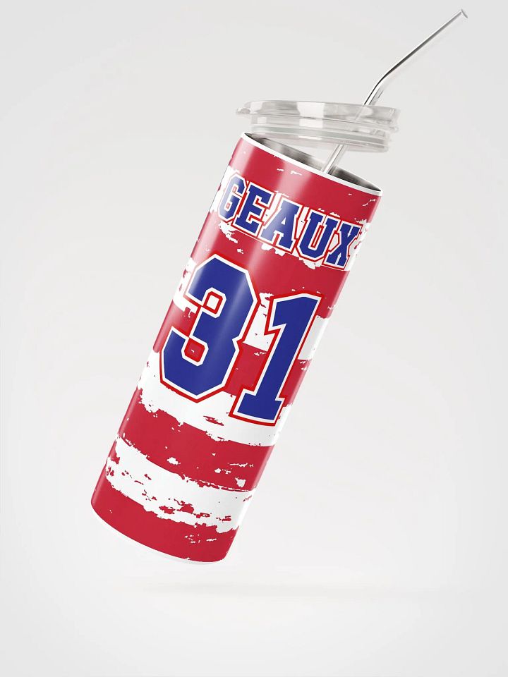 Geaux 31 - Vintage Flag Style Stainless Steel 20oz Tumbler product image (2)